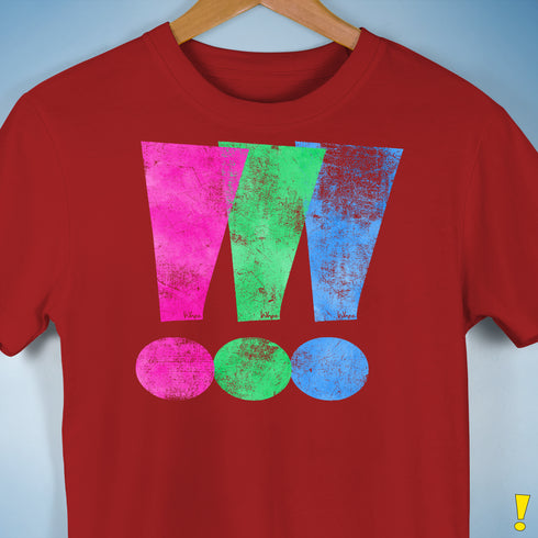 Polysexual Pride Exclamation Points Premium Unisex T-Shirt - Red